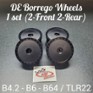 DER-BB4-LRB-KFB Borrego Wheels Black Full set 2-fronts - 2 - rear