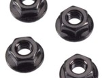 708003 Serrated Flange Wheel Nut 4mm (4) BLACK STEEL (SWRAR708003)