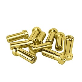 190406 1up Racing LowPro 5mm Bullet Plugs - 10pcs (1up190406)